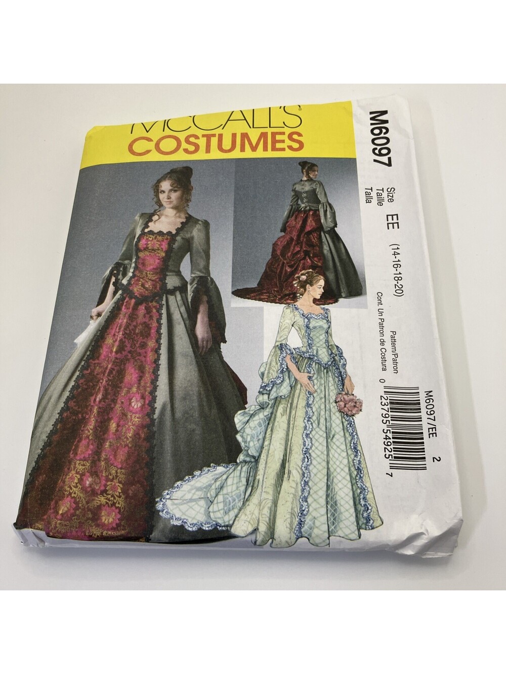 McCall’s Costumes M6097 Victorian Renaissance Medieval Top & Skirt 14-20 Uncut